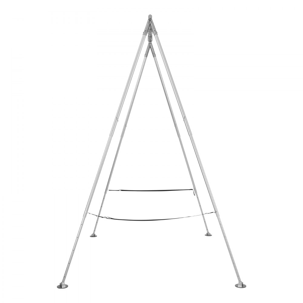 VEVOR Soporte de Yoga Aéreo, con Estructura Triangular, Carga Máxima de 140,6 kg, Aleación de Aluminio, Soporte para Telas Aéreas con Patas de Aluminio Ajustables en Altura, 3200 x 2780 x 3480 mm