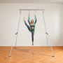VEVOR Yoga Stand Frame, Max 140.6 kg Load Swing Stand, Triangular Structure Pull Up Stands, Aerial Silk Stands with Height Adjustable & Aluminum Frame Legs, Stainless Steel Top Bar