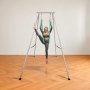 VEVOR Yoga Stand Frame, 3m Length Swing Stand, Max 250 kg Load Triangular Structure Aerial Rig, Aerial Silk Stands for Yoga Enthusiasts, Non-Slip Base, Lightweight, Detachable Design