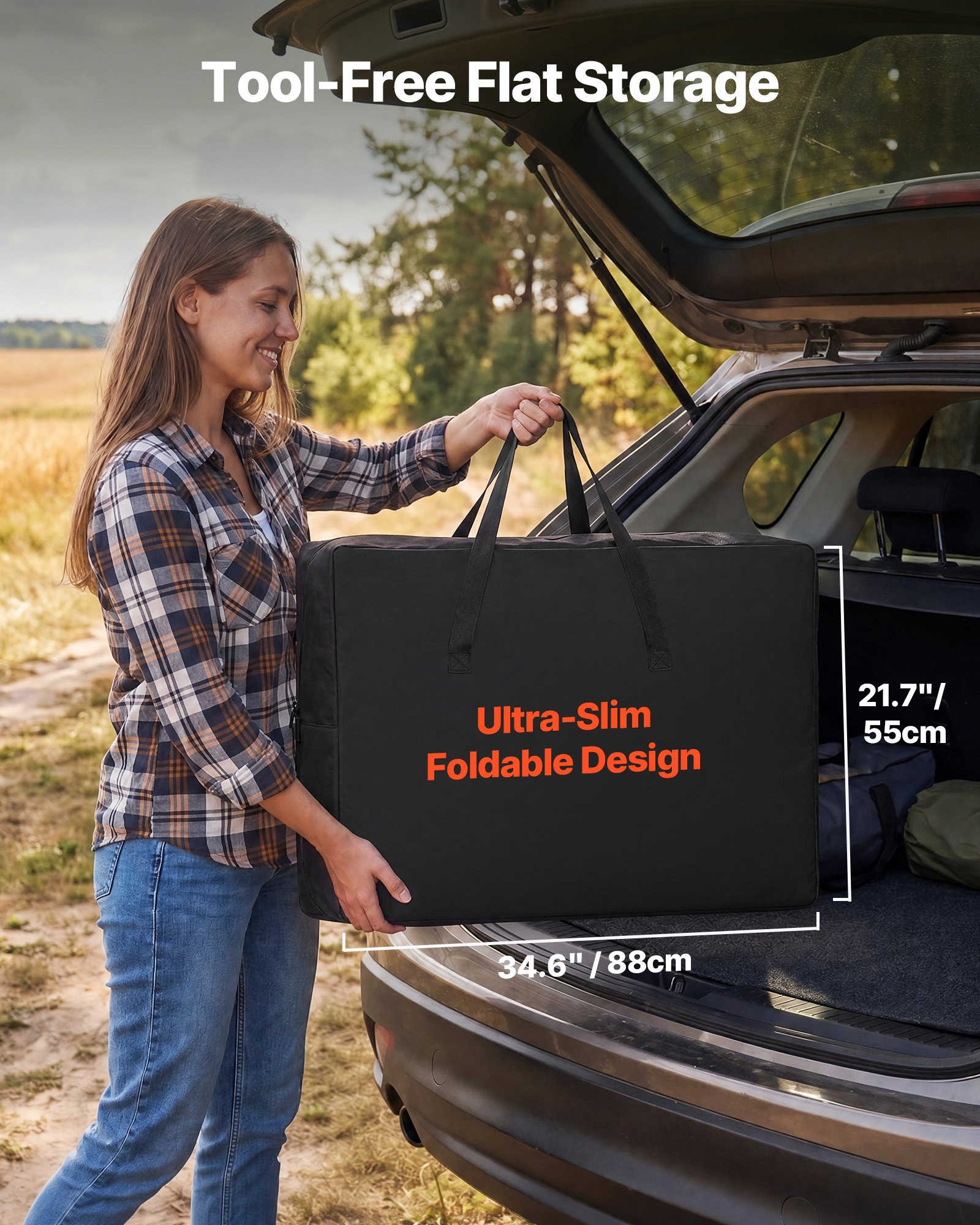 VEVOR Cocina de Camping Plegable 130 x 45 x 90 cm, Mueble de Cocina para Acampar con 4 Mesas Laterales y Bolsa de Transporte, Mesa de Camping para Picnic, Barbacoa, Fiesta, Viajes en Autocaravana