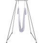 VEVOR Kit de Columpio y Hamaca Aérea para Yoga, Soporte de Yoga Profesional 295 cm de Altura, Hamaca Blanca de 6x2,6 m, Capacidad de Carga Máxima de 250 kg, para Fitness, Culturismo, Pilates, Blanco