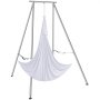 VEVOR Kit de Columpio y Hamaca Aérea para Yoga, Soporte de Yoga Profesional 295 cm de Altura, Hamaca Blanca de 6x2,6 m, Capacidad de Carga Máxima de 250 kg, para Fitness, Culturismo, Pilates, Blanco