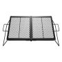VEVOR Parrilla Portátil Plegable de Acero al Carbono 758 x 383 x 235 mm, Contacto Directo con Alimentos, Con Patas y Asas, Soporta hasta 600 °C, para Asar al Aire Libre, Camping, Jardín, Negro
