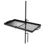 VEVOR Parrilla Giratoria para Hoguera 610 x 355 mm de Acero al Carbono, Parrilla para Fogatas, Rejilla Rectangular, Con Soporte, Soporta hasta 600°C, para Fuego Abierto, Camping, Jardín, Negro