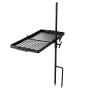 VEVOR Parrilla Giratoria para Hoguera 610 x 355 mm de Acero al Carbono, Parrilla para Fogatas, Rejilla Rectangular, Con Soporte, Soporta hasta 600°C, para Fuego Abierto, Camping, Jardín, Negro