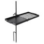 VEVOR Parrilla Giratoria para Hoguera 610 x 355 mm de Acero al Carbono, Parrilla para Fogatas, Rejilla Rectangular, Con Soporte, Soporta hasta 600°C, para Fuego Abierto, Camping, Jardín, Negro