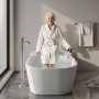 VEVOR Tabla de Bañera Ajustable 41-62 cm, Asiento de Bañera con Mango Carga de 150 kg, Silla de Bañera con Patas Antideslizantes Ajustables para Adultos, Personas Mayores, Personas con Discapacidad