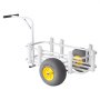 VEVOR Carro de Pesca para Playa con Ruedas Inflables de PU 330 mm y Portacañas, 7 Soportes para Cañas, Carrito para Playa de Acero al Carbono con Capacidad de 90 kg, Transporte para Camping Exteriores