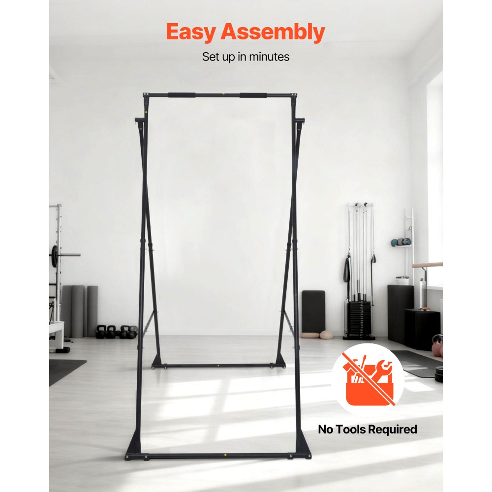 VEVOR Soporte de Yoga con Estructura para Columpio, Capacidad de Carga Máxima de 200 kg, Espuma EVA, Ajuste Horizontal de 4 Posiciones y Ajuste Vertical de 6 Posiciones, 1750 x 1300 x 2400 mm