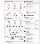 VEVOR Soporte de Yoga con Estructura para Columpio, Capacidad de Carga Máxima de 200 kg, Espuma EVA, Ajuste Horizontal de 4 Posiciones y Ajuste Vertical de 6 Posiciones, 1750 x 1300 x 2400 mm