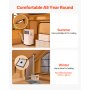 VEVOR Tienda Inflable para Acampar, Carpa Inflable para 5-8 Personas con Bomba Manual, 2 Tragaluces, Toldo, Conector para Estufa, 2 Puertas y Ventanas de Malla, Bolsa de Almacenamiento, Amarillo