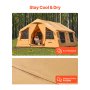 VEVOR Tienda Inflable de Acampar con Bomba Manual para 8-12 Personas, Amarillo