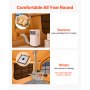 VEVOR Inflatable Tents for Camping, 8-12 Person Easy Setup Blow up Tent with Hand Pump, 4 Season Luxury Glamping Tent with 2 Skylights, Canopy, Stove Jack, 2 Doors & Mesh Windows (Include Storage Bag)