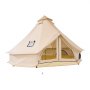 VEVOR Tienda de Campaña para 3-4 Personas, Tienda de Campaña Tipi de Tela Oxford Impermeable, con Salida de Humos de Estufa Suelo Desmontable Puerta de Malla, para Glamping Acampada Familias Amigos