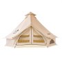 VEVOR Tienda de Campaña para 3-4 Personas, Tienda de Campaña Tipi de Tela Oxford Impermeable, con Salida de Humos de Estufa Suelo Desmontable Puerta de Malla, para Glamping Acampada Familias Amigos