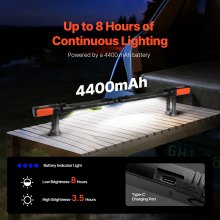 VEVOR Luz de Trabajo Debajo del Capó 1450lm 4400mAh Luz LED Magnética Recargable