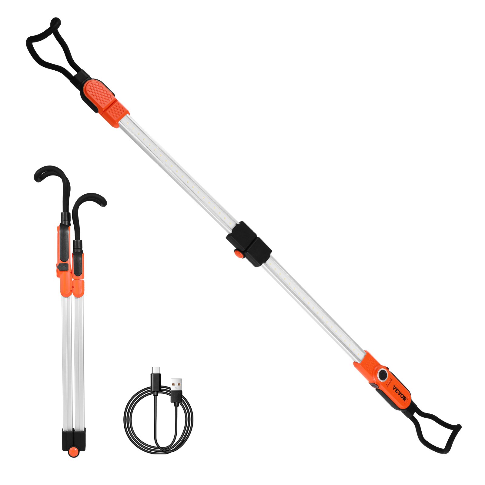 VEVOR Luz de Trabajo Debajo del Capó, 2300 lm Luz LED Magnética Recargable 6000 mAh, Barra de Luz de Trabajo Mecánica Inalámbrica Portátil para Reparación de Automóviles, Iluminación de Emergencia