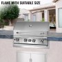 Vevor Marco De Horno Marco De Barbacoa Rectángulo De Acero Inoxidable 45" X 15"