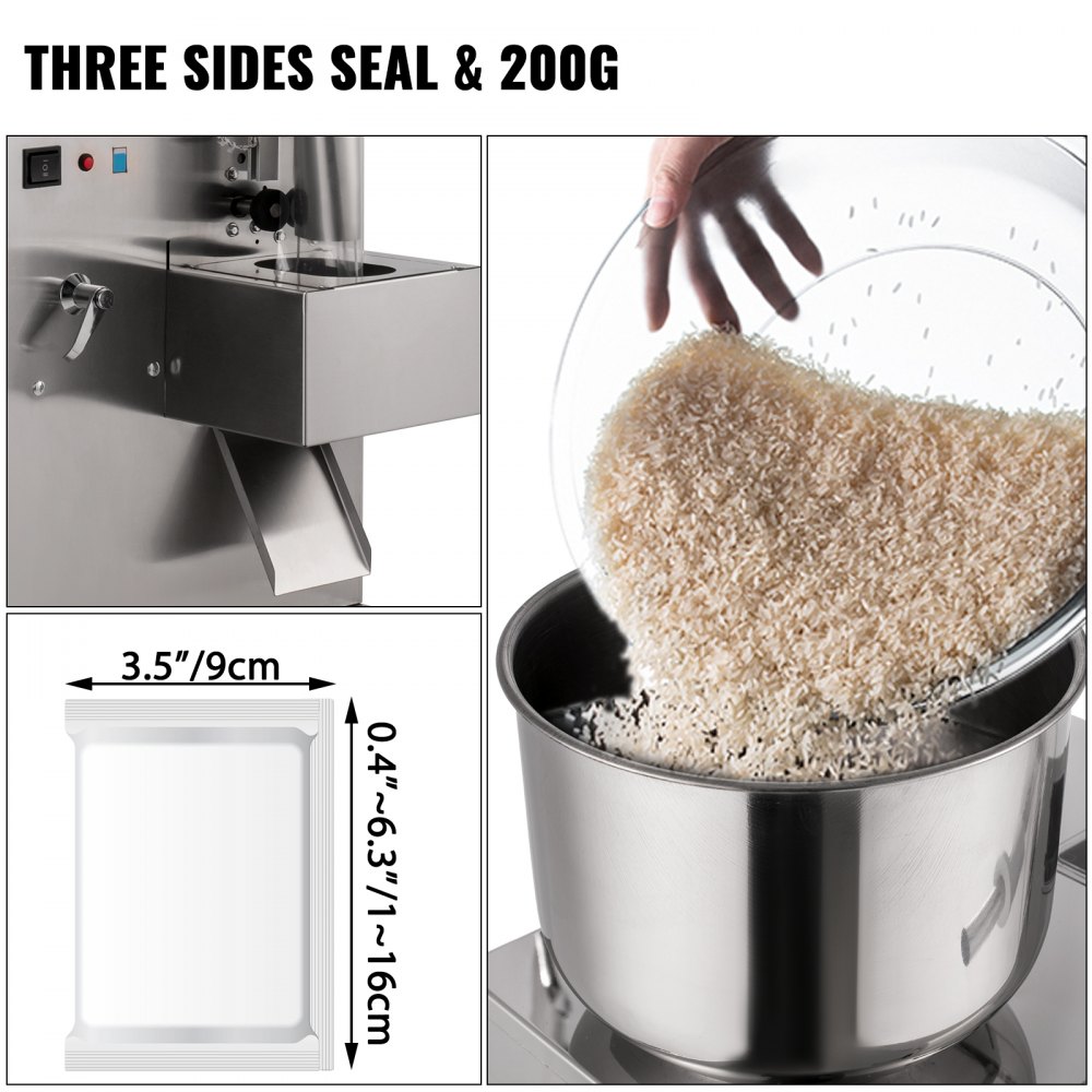 VEVOR Máquina de Llenado de Polvo Automática 1-200 g, Máquina de Pesaje y Embalaje de Partículas Automática para Cereales Harina Semillas 8-12 bolsas / min, Máquina de Pesaje y Embalaje 220 V 120 W