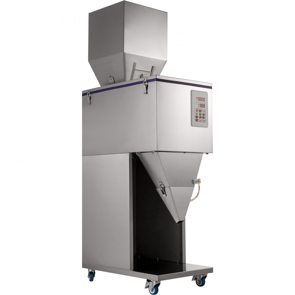 VEVOR Máquina de Llenado de Polvo Automática 1-3000 g, Máquina de Pesaje y Embalaje de Partículas Automática para Cereales Harina Semillas 6-12 bolsas / min, Máquina de Pesaje y Embalaje 220 V 280 W