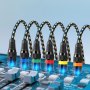 VEVOR Cable XLR de 7,62 m, Blindado, Balanceado, DMX Macho a Hembra, 3 Pines Chapado en Oro, para Iluminación de Escenario, Micrófonos, Amplificadores, Mezcladores y Sistemas de Altavoces, 6 uds