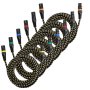 VEVOR Cable XLR de 7,62 m, Blindado, Balanceado, DMX Macho a Hembra, 3 Pines Chapado en Oro, para Iluminación de Escenario, Micrófonos, Amplificadores, Mezcladores y Sistemas de Altavoces, 6 uds