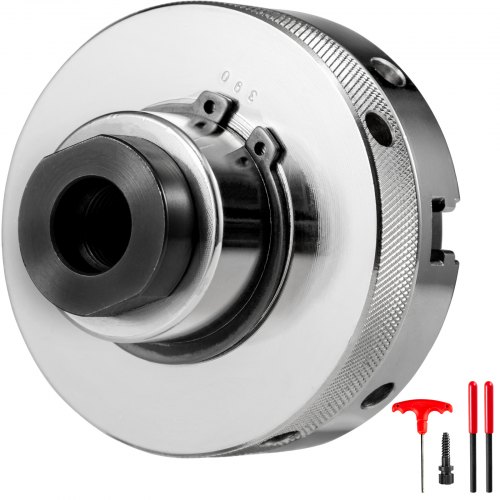 Chuck de Torno Autocentrante de 4 Pulgadas 100mm 4 Mordazas con Rosca de 1 Pulgada x 8TPI