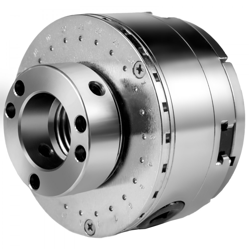 VEVOR Mandril de Torno de Metal Diámetro 100 mm 4 Mordaza Chuck de Torno Autocentrante Tamaño de Carcasa 43,5x28x11cm Mandril de Torno de Sujeción para CNC Económicos, Fresadoras, Taladradoras