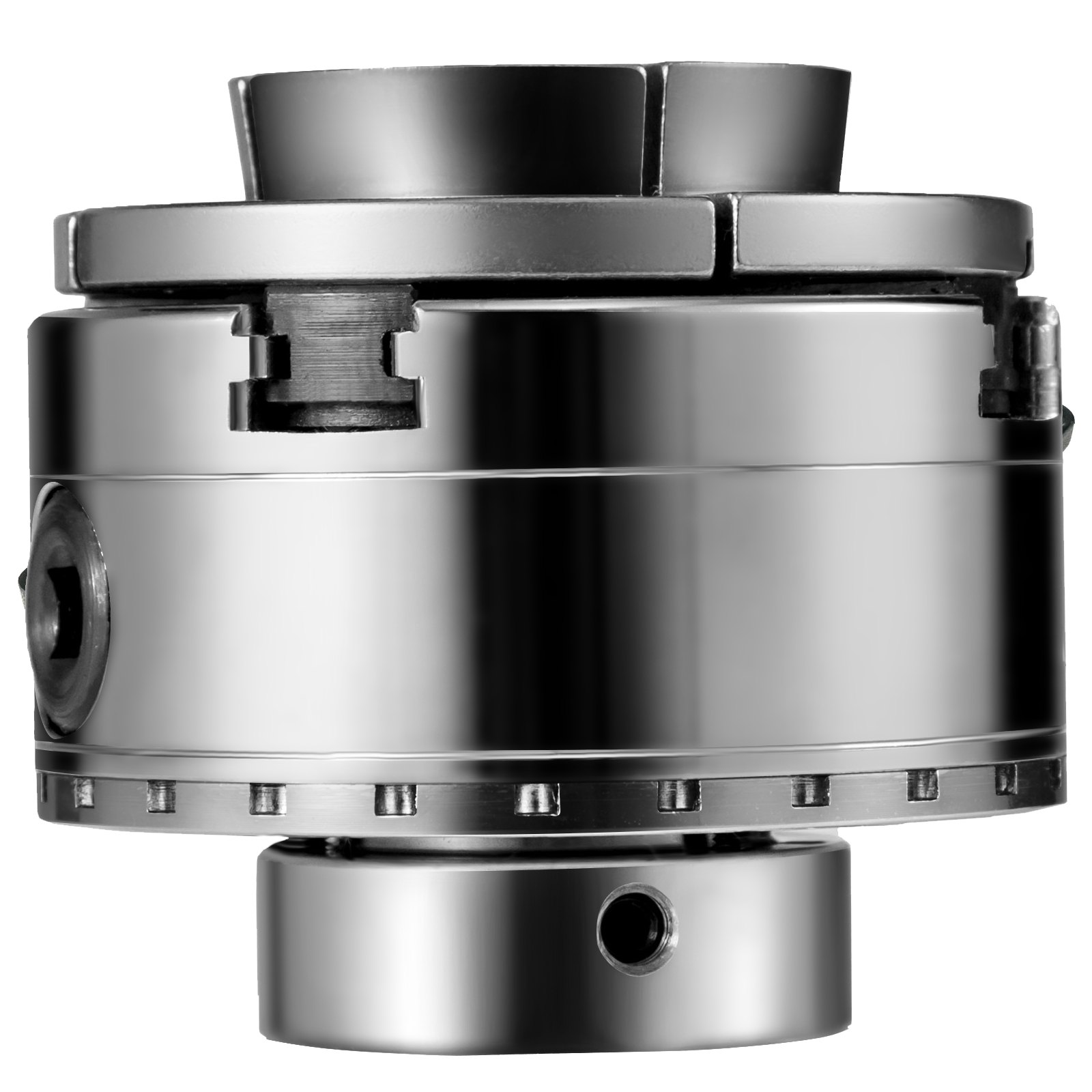 VEVOR Mandril de Torno de Metal Diámetro 100 mm 4 Mordaza Chuck de Torno Autocentrante Tamaño de Carcasa 43,5x28x11cm Mandril de Torno de Sujeción para CNC Económicos, Fresadoras, Taladradoras