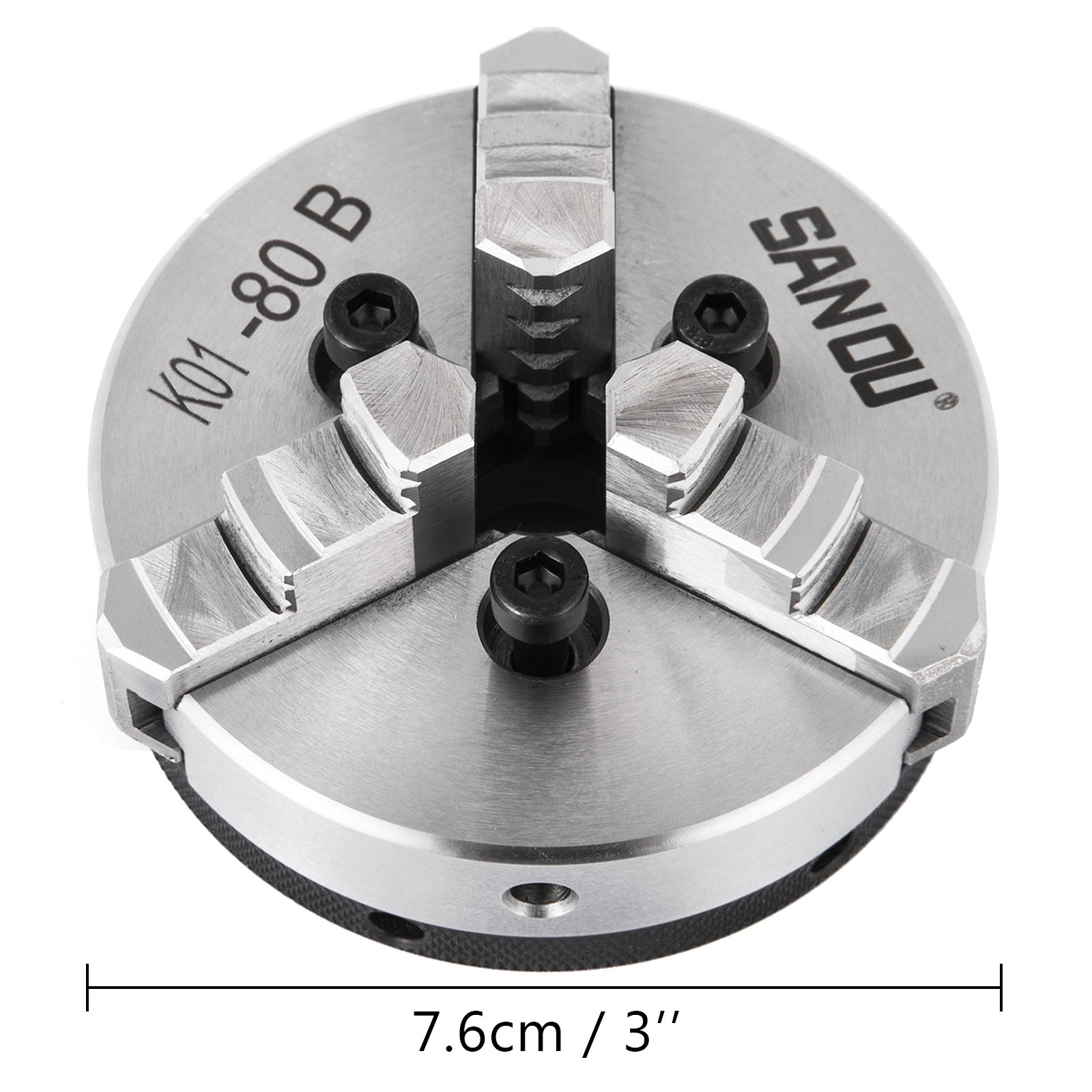 K01-80 Mandril De Torno De 80 Mm Torno Chuck De 3" Con 3 Mordazas Rectificadora