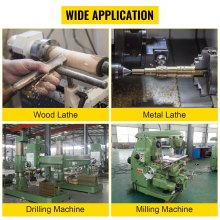 VEVOR K11-125 Mandril de Torno de 3 Mordazas, Portabrocas de torno autocentrante, Mandíbula Externa Mandril CNC, Torneadora de Madera Rectificadora de Acero Endurecido Semi-Acero Alta Precisión
