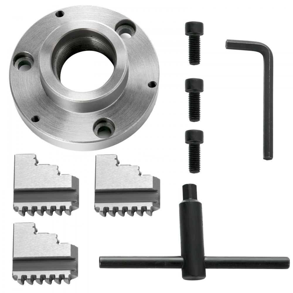 Vevor Mandril De Torno De Metal 160 Mm Torno Mandril Autocentrado 3 Mordazas