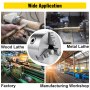 Vevor Mandril De Torno De Metal 160 Mm Torno Mandril Autocentrado 3 Mordazas