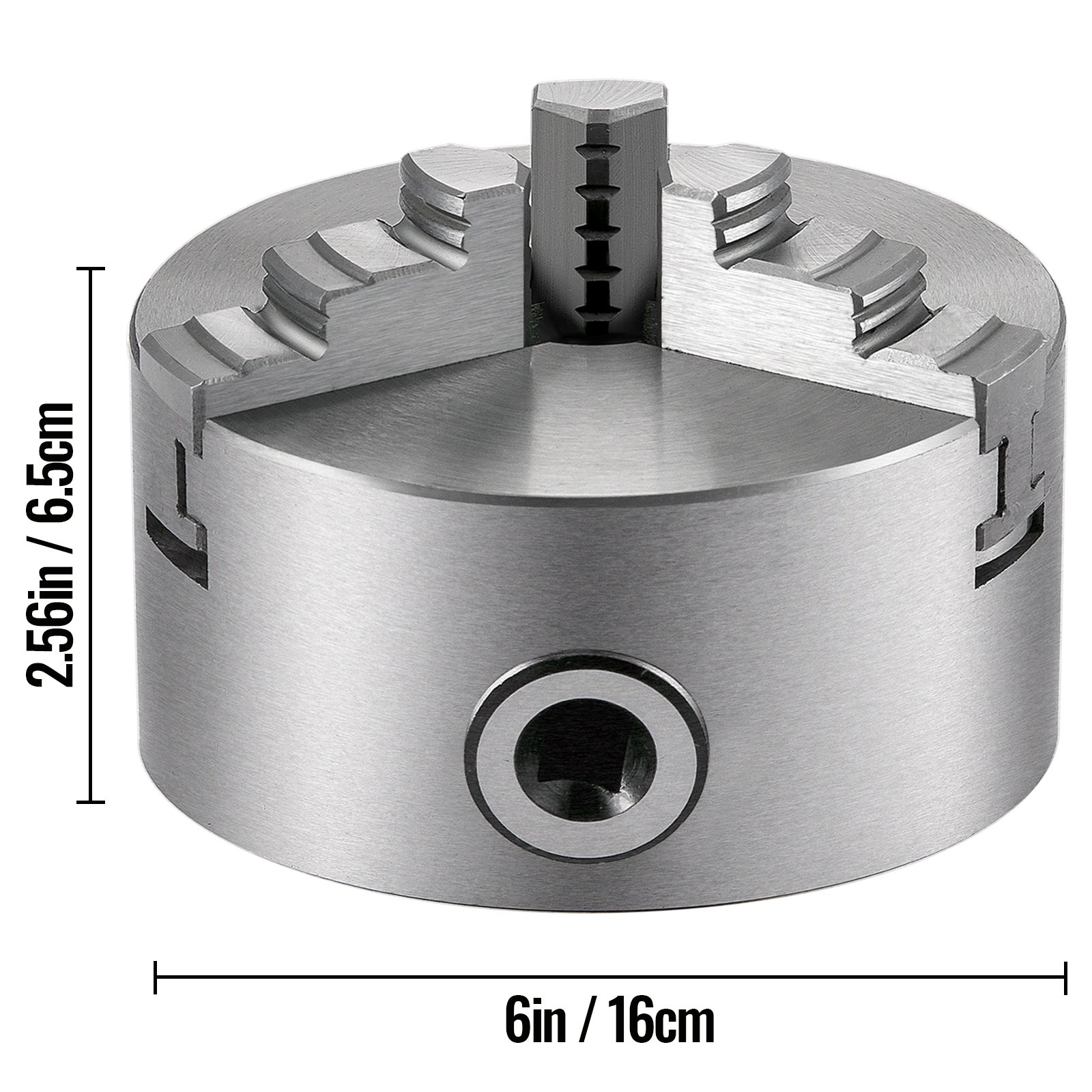 Vevor Mandril De Torno De Metal 160 Mm Torno Mandril Autocentrado 3 Mordazas