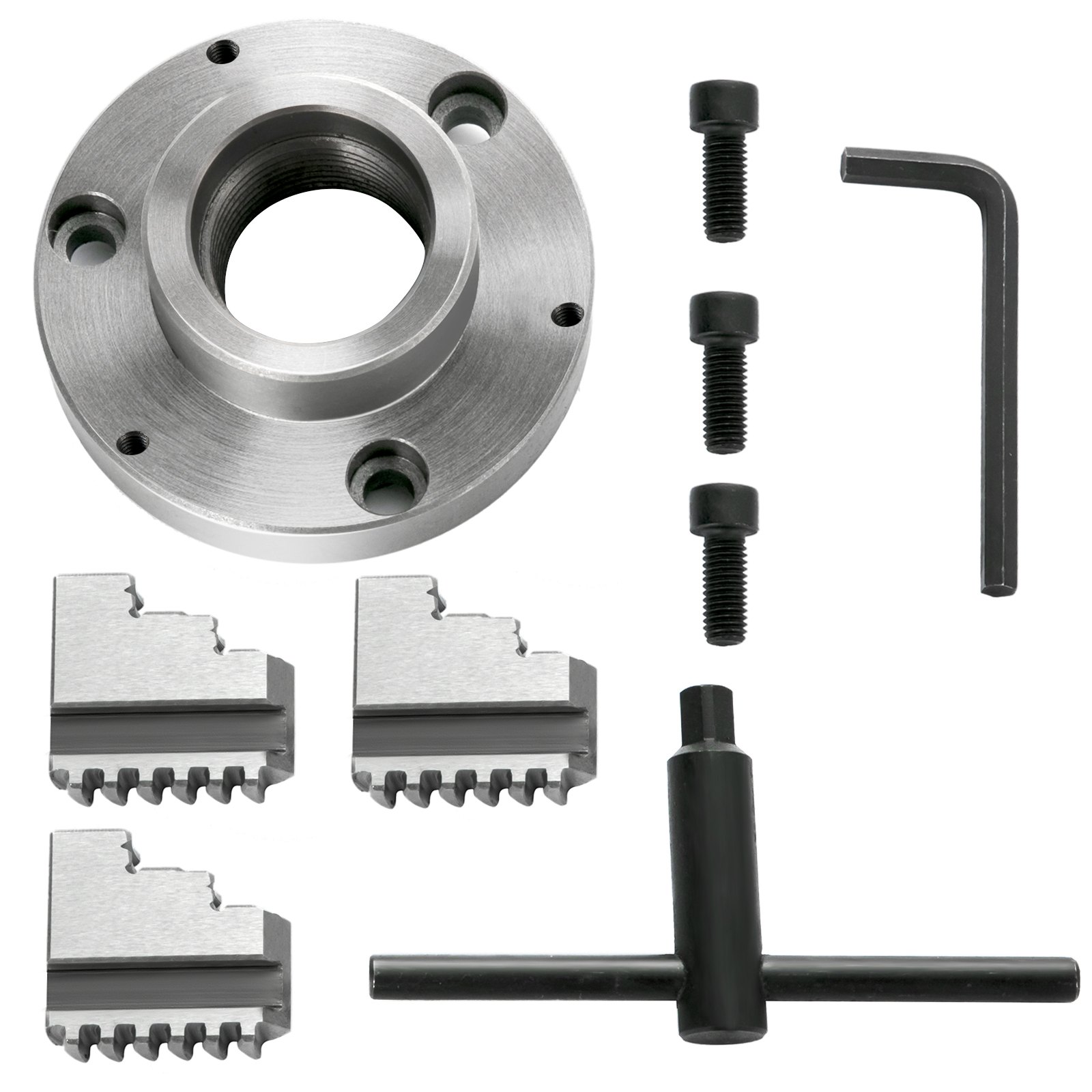 Vevor Mandril De Torno De Metal 160 Mm Torno Mandril Autocentrado 3 Mordazas