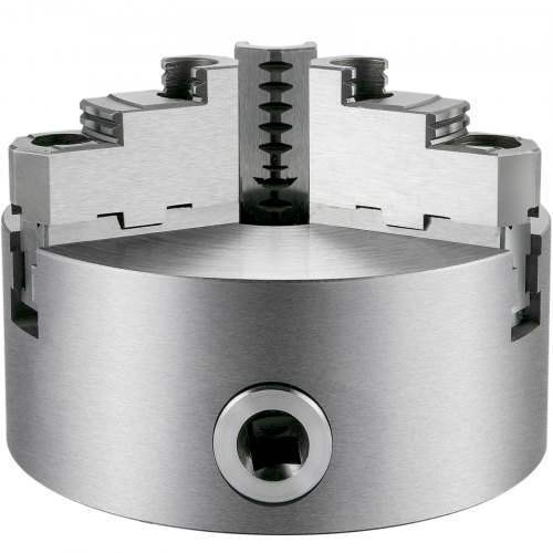 VEVOR Mandril de Torno de Metal Diámetro 160 mm 3 Mordazas Torno Chuck con Placa Adaptadora 2-1 / 4-8 Par Máximo 160 N·m Mandril de Torno de Sujeción para CNC Económicos, Fresadoras, Taladradoras