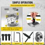 VEVOR Mandril de Torno de Metal Diámetro 160 mm 3 Mordazas Torno Chuck con Placa Adaptadora 2-1 / 4-8 Par Máximo 160 N·m Mandril de Torno de Sujeción para CNC Económicos, Fresadoras, Taladradoras