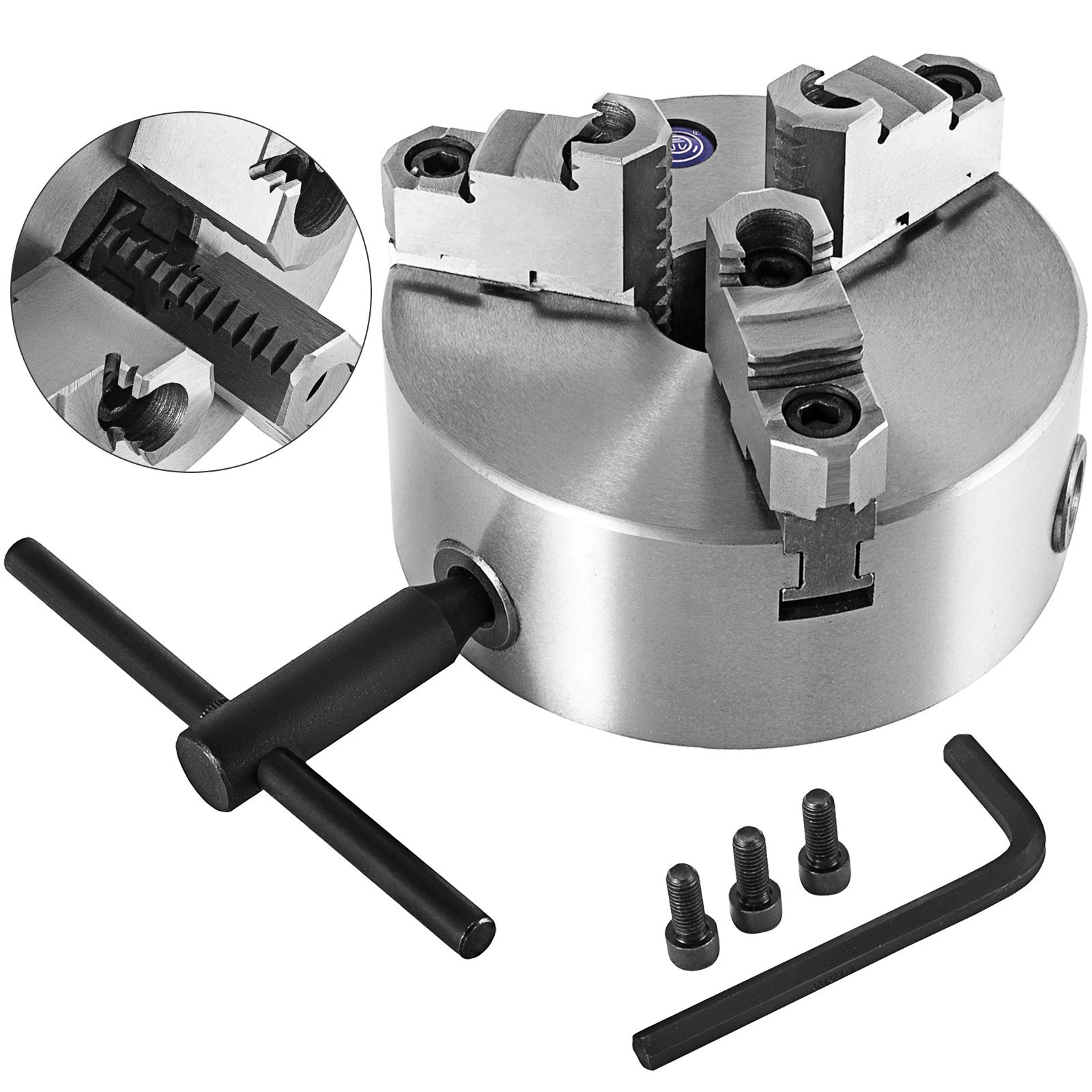 Portabrocas De Torno 3 Mordazas Autocentrantes Con Mordaza Reversible K11-160