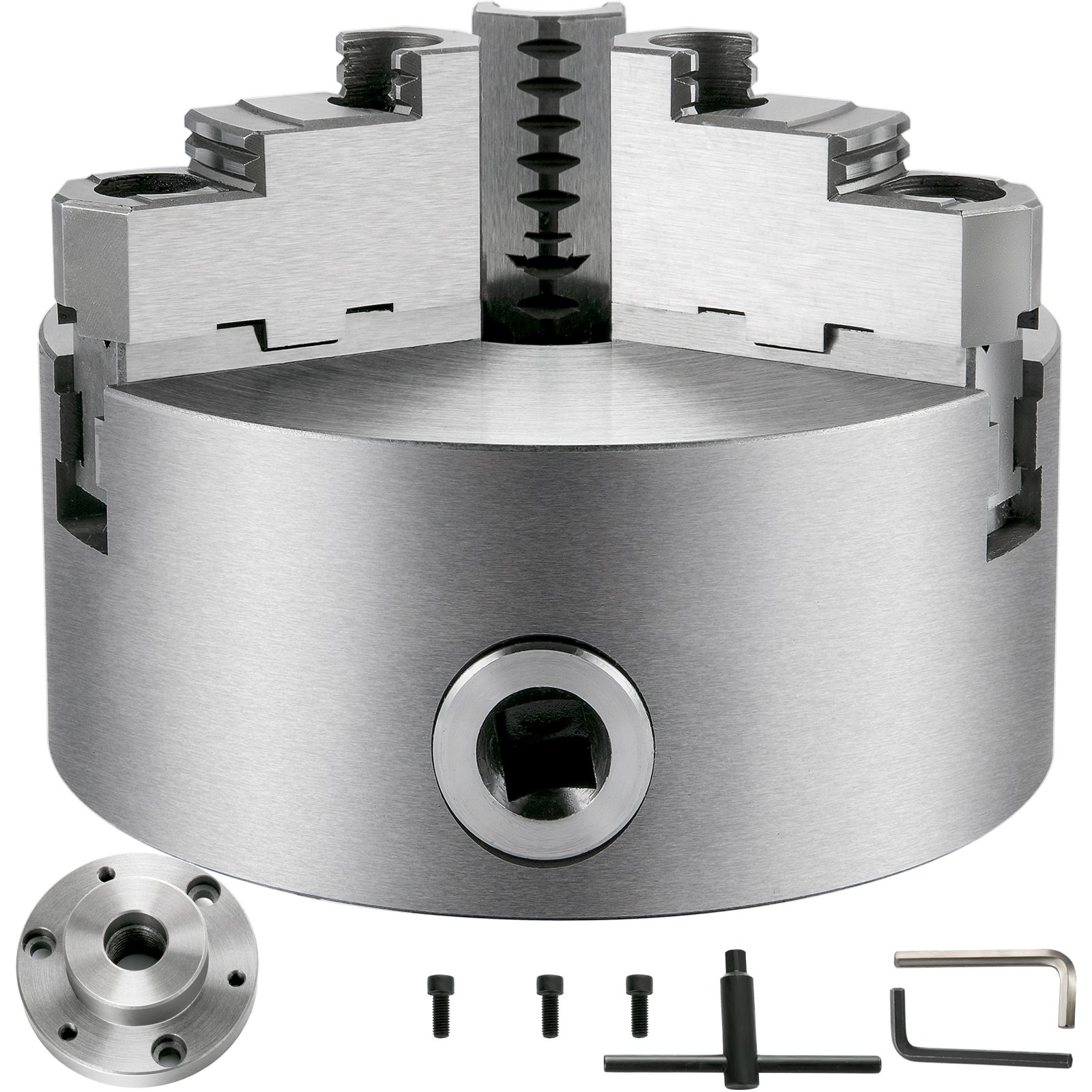 Vevor Mandril De Torno De Metal 200 Mm Torno Mandril Autocentrado 3 Mordazas