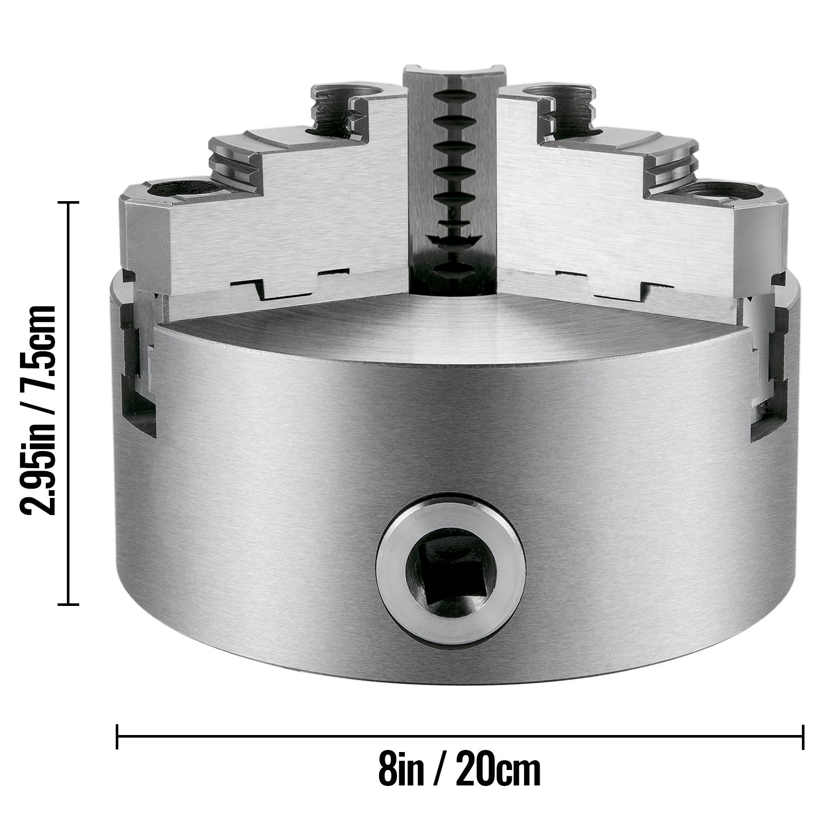 Vevor Mandril De Torno De Metal 200 Mm Torno Mandril Autocentrado 3 Mordazas