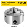 VEVOR 3 Mordazas K11-200 Torno Portabrocas Autocentrante Reversible Acero Endurecido 200 mm, Mandíbula de Torno de Alta Resistencia Precisión y Adaptabilidad, Mandril del Torno Durable