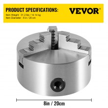 K11-200 Torno Chuck Mandril Autocentrante Con 3 Mordazas Reversibles Para Cnc