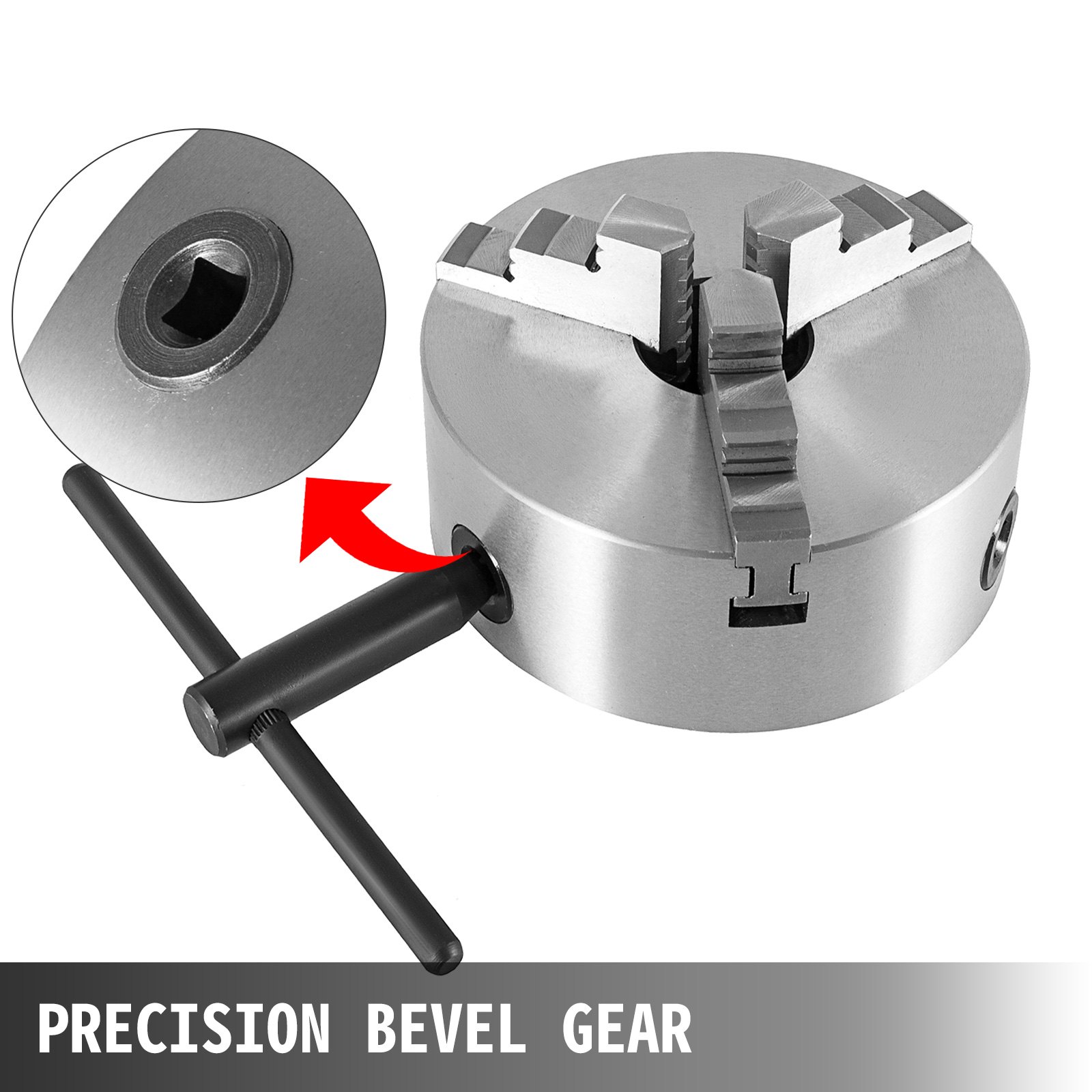 Portabrocas De Torno Autocentrante K11-250mm 10" Con 3 Mordazas Reversibles