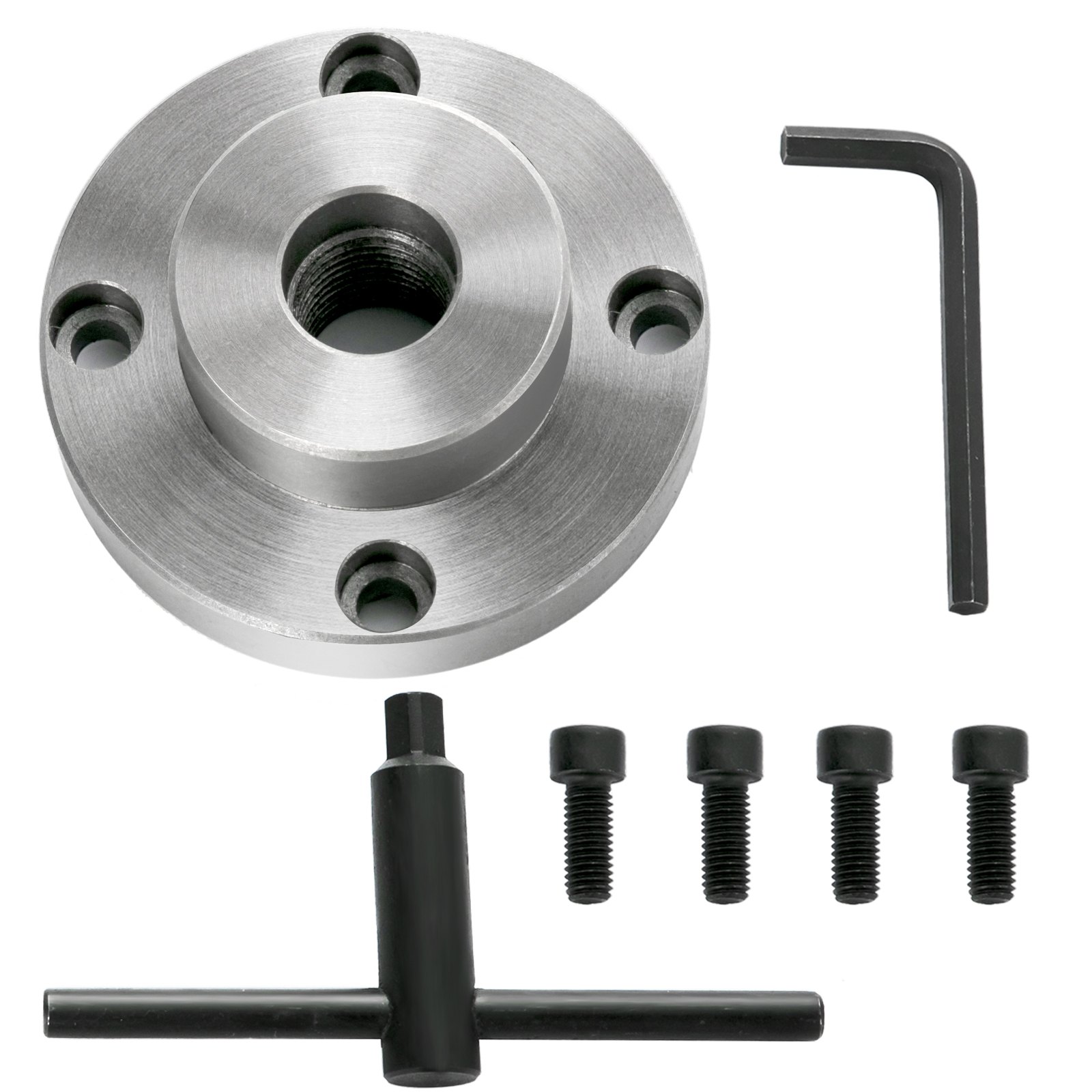 Vevor Mandril De Torno De Metal 100 Mm Torno Mandril Autocentrado 4 Mordazas