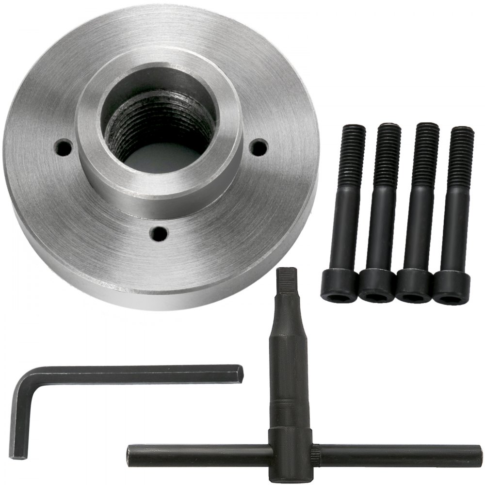 Vevor Mandril De Torno De Metal 160 Mm Torno Mandril Autocentrado 4 Mordazas