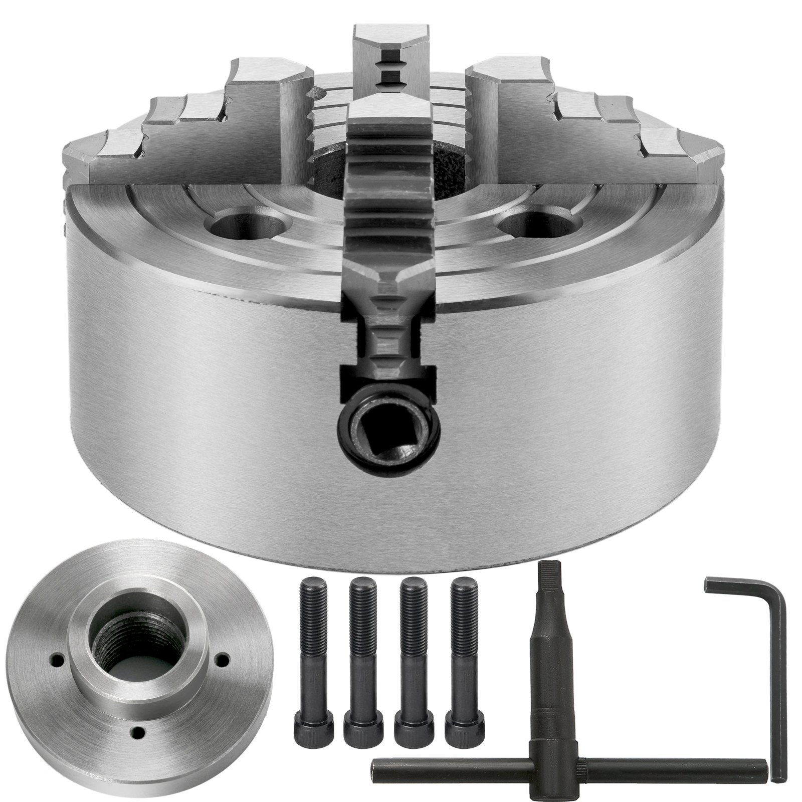 Vevor Mandril De Torno De Metal 160 Mm Torno Mandril Autocentrado 4 Mordazas