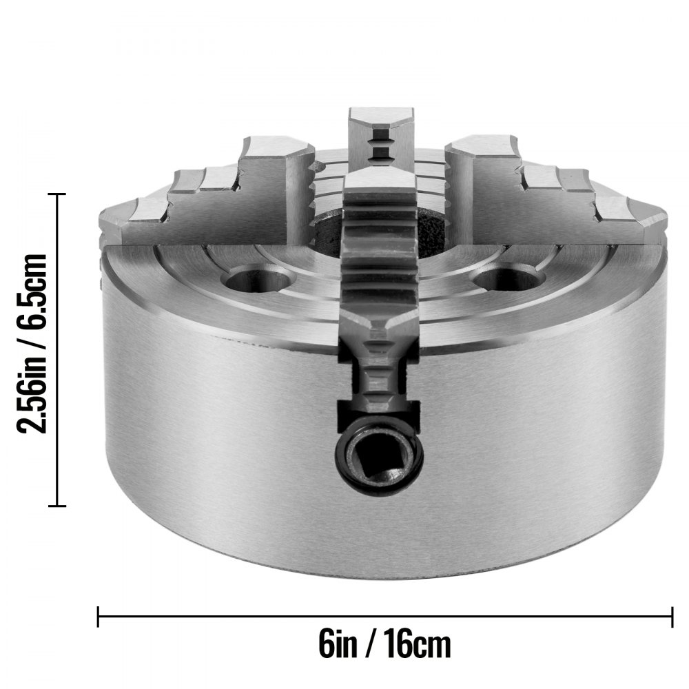 Vevor Mandril De Torno De Metal 160 Mm Torno Mandril Autocentrado 4 Mordazas
