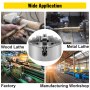 Vevor Mandril De Torno De Metal 160 Mm Torno Mandril Autocentrado 4 Mordazas