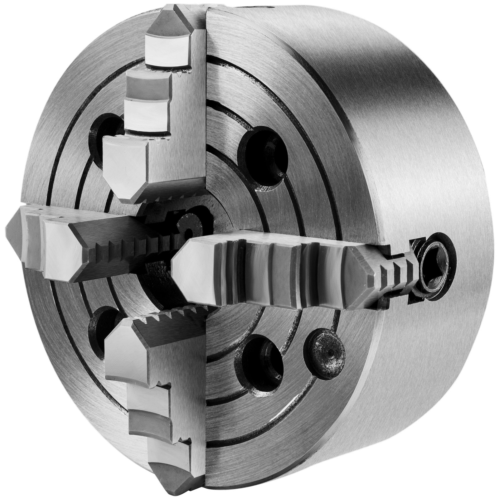 Vevor Mandril De Torno De Metal 160 Mm Torno Mandril Autocentrado 4 Mordazas