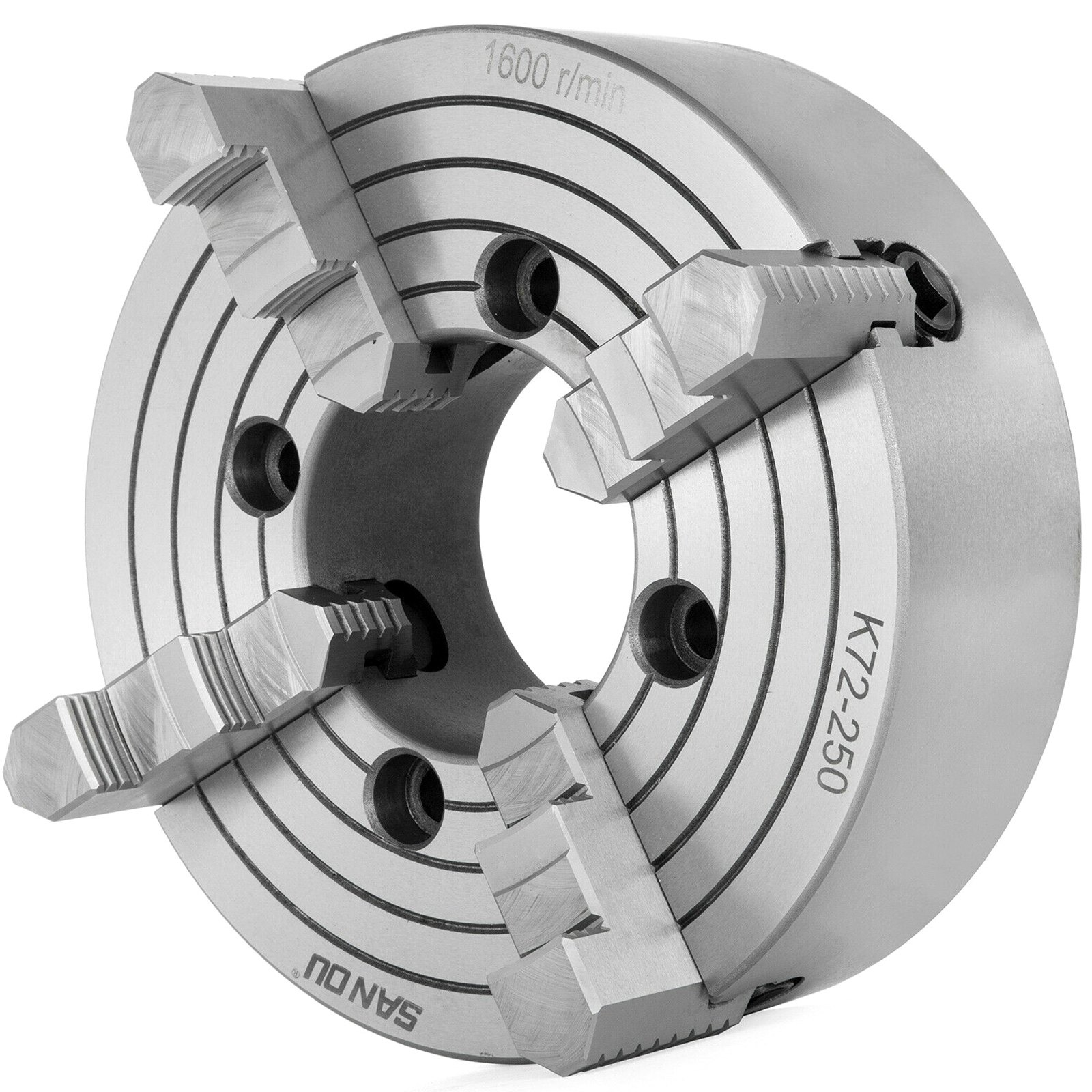 Portabrocas De Torno De 4 Mordazas Reversibles K72-250 Torno Chuck De 250mm
